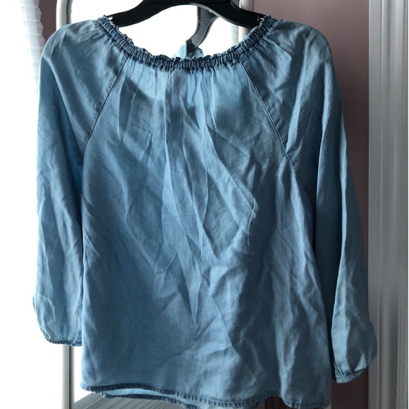 Justice Children’s Baby Blue Blouse with Rainbow Sequins - Size 14 - Picture 3 of 11